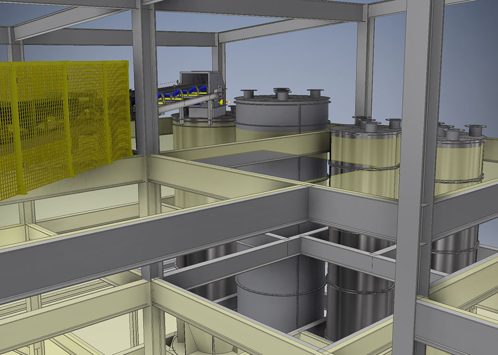 silo systems silo and conveyor render